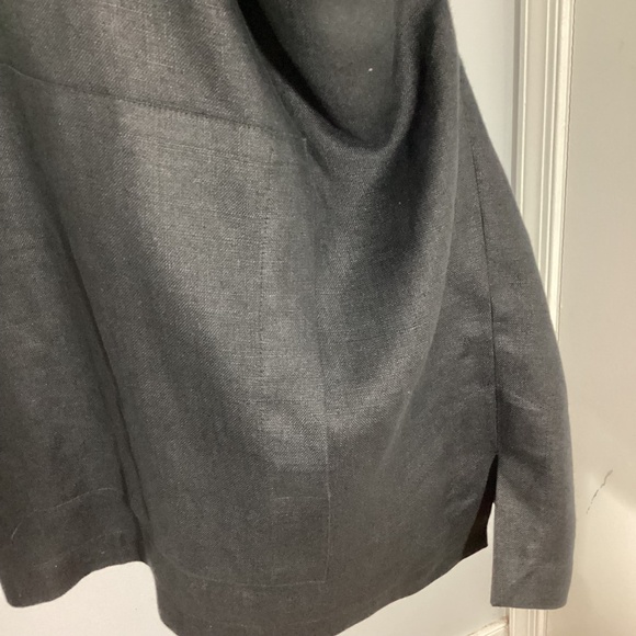 ESKANDAR Neiman Marcus WOMAN SIZE 0 BLACK LINEN JACKET MANDARIN COLLAR OLD MONEY - Picture 5 of 11